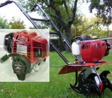 Motozappe per  orto e giardino, adatte alla vita all'aperto. Il motore Honda e il guppo cambio di generose dimensioni aiuta nelle situazioni pi� difficili.