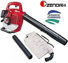 Soffiatore Zenoah con motore pulito ed ecologico, potente al punto giusto per la pulizia o l'aspirazione delle foglie.