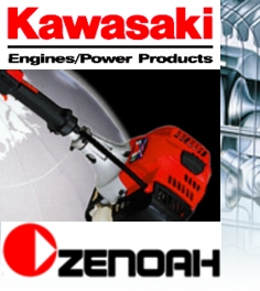Decespugliatori di nuova generazione Kawasaki TJ e Zenoah, il massimo per prestazioni ed affidabilità.