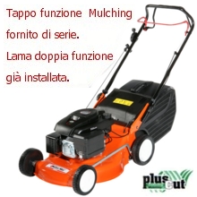 Rasaerba G48TK con funzione Plus Cut per il taglio dell'erba sia in modalit� mulching che con raccolta, ottimo su ogni tipo di giardino.